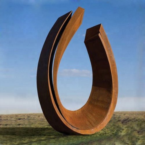 Corten steel abstract sculpture