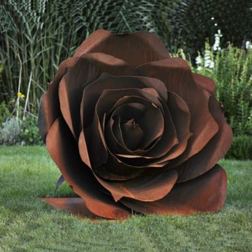 Corten steel Rose Sculpture