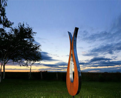 Corten steel garden sculpture