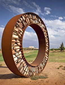 corten steel garden sculpture