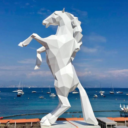 fiberglass standing horse sculpture