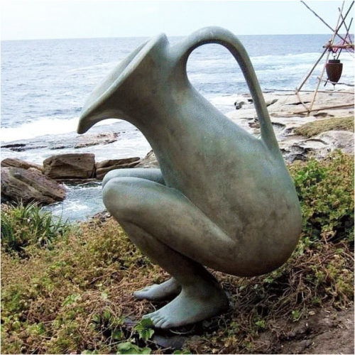 abstract kettle bronze sculptures