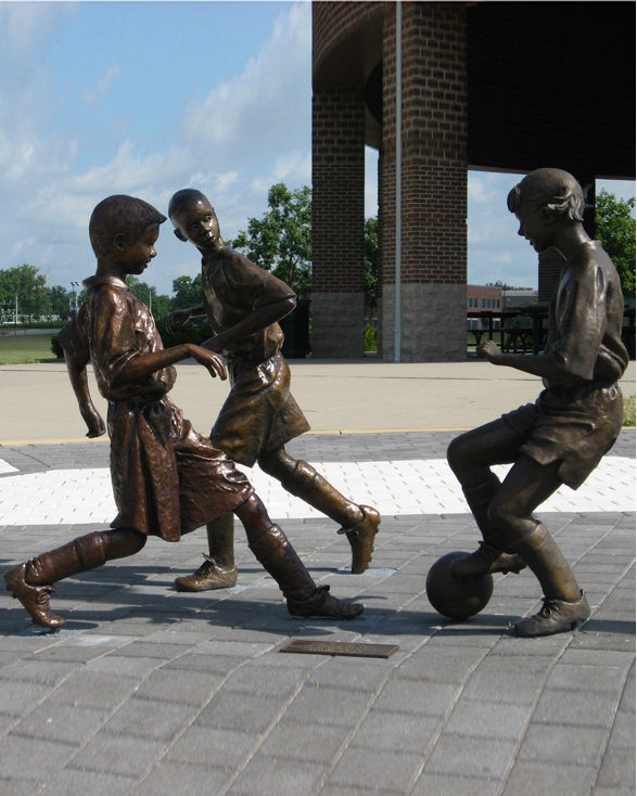 bronze children sculptures