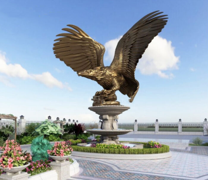 open wings bronze eagle