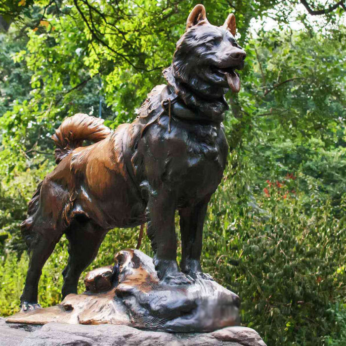 Balto dog German Shepherd sculpture
