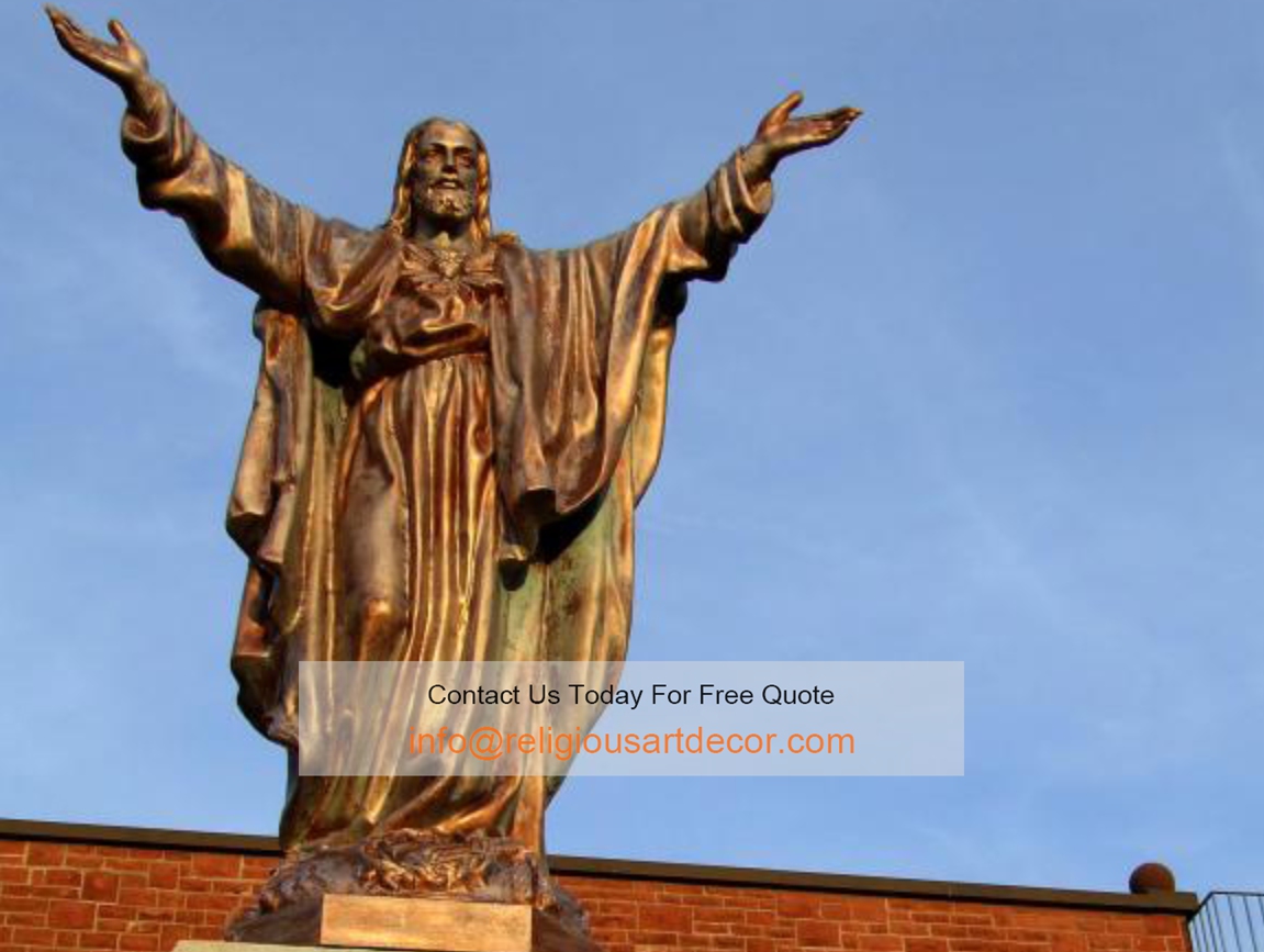 Jesus christ overlooking statue