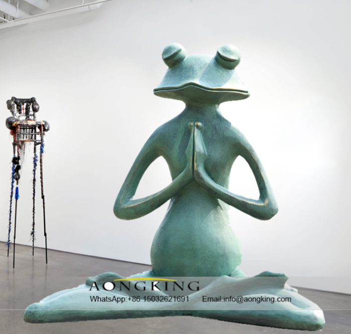 Meditating Frog Statue