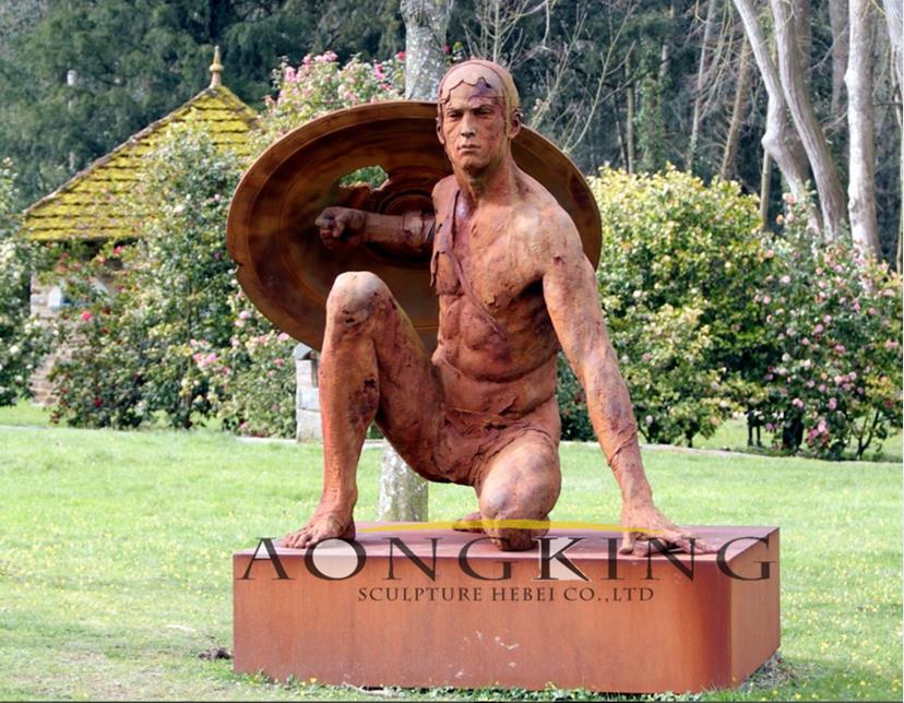Rusty Naked iron Man Sculpture