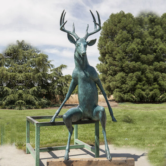 abstract reindeer sculpture