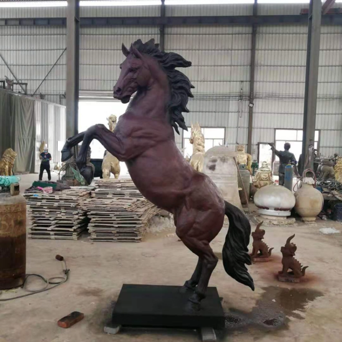 animal jumping horse sculpture
