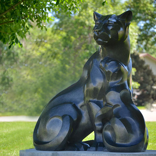black art tiger statue