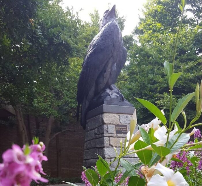 life-size bald eagle statue