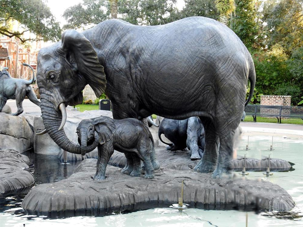 standing elephant statues