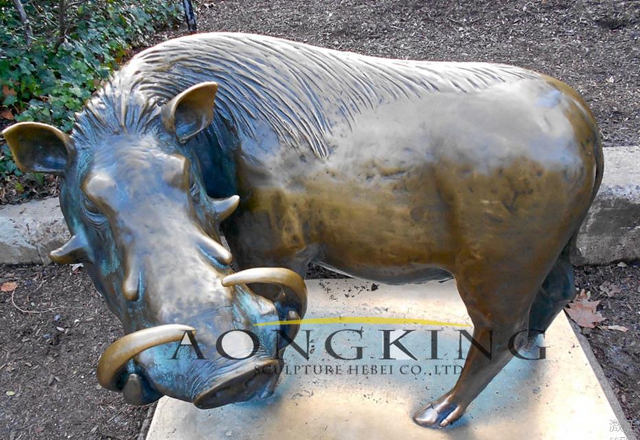 warthog statue sculpture bronze