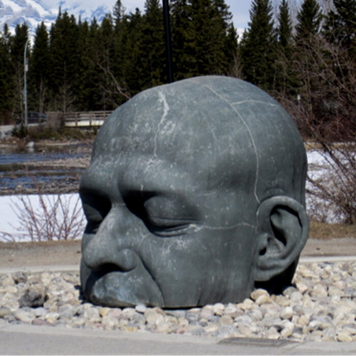bronze art head sculpture