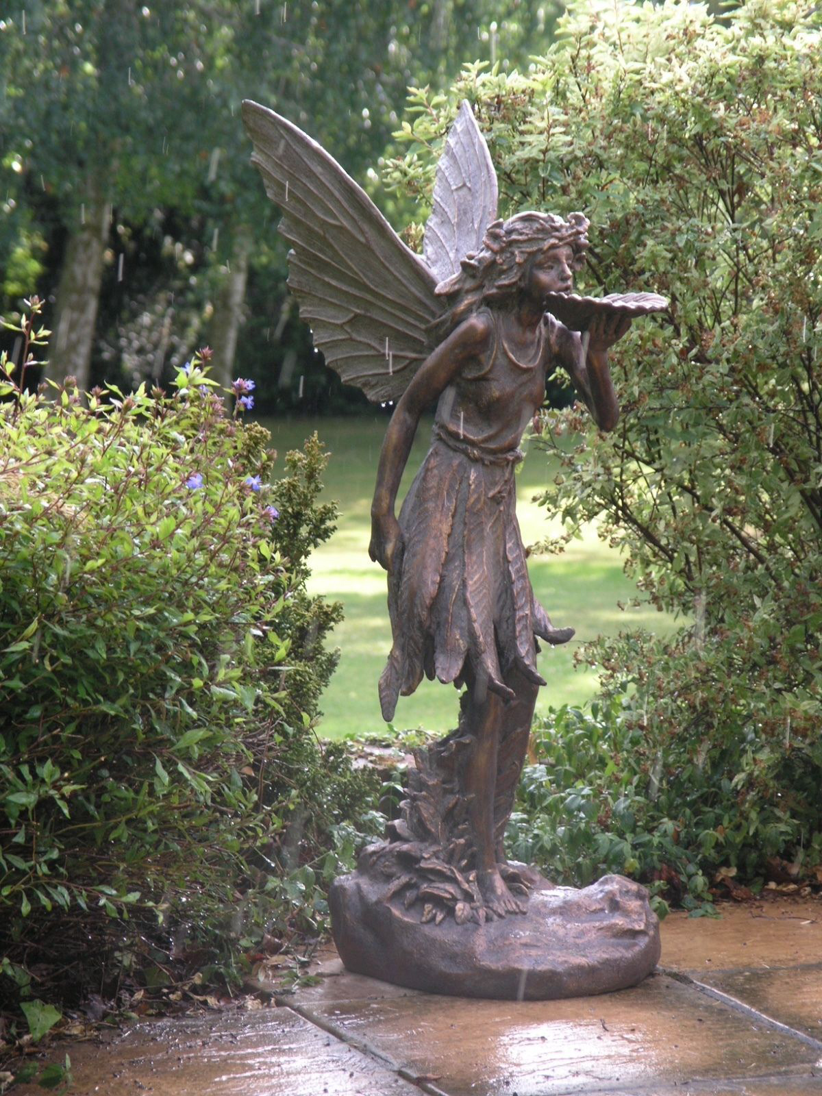 large fairy sculpture