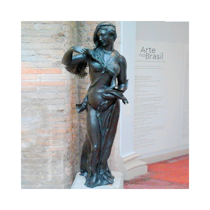 bronze art lady statue
