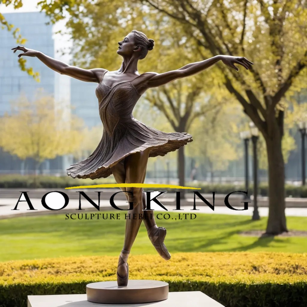 Bronze Life Size Art Elegant Ballet Dancer Sculpture