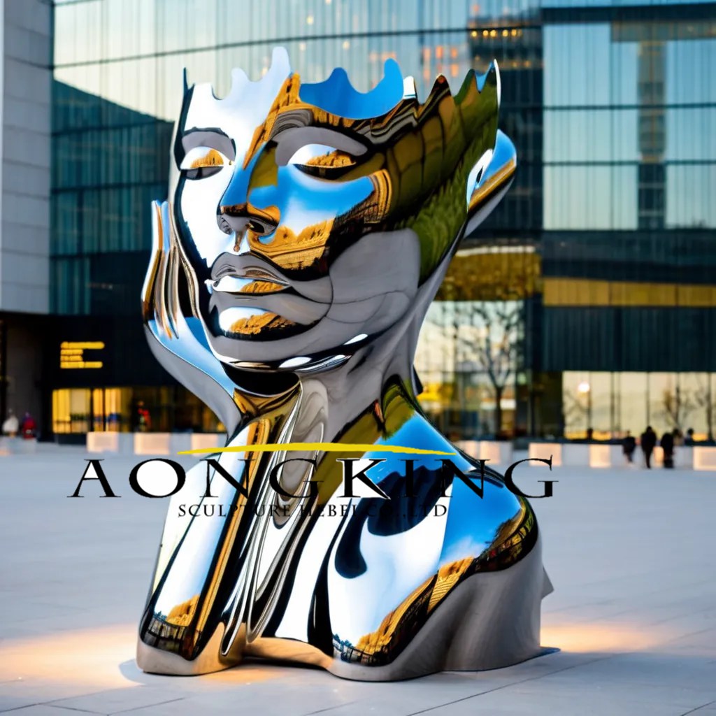 Expressive Stainless Steel Human Figure Sculpture