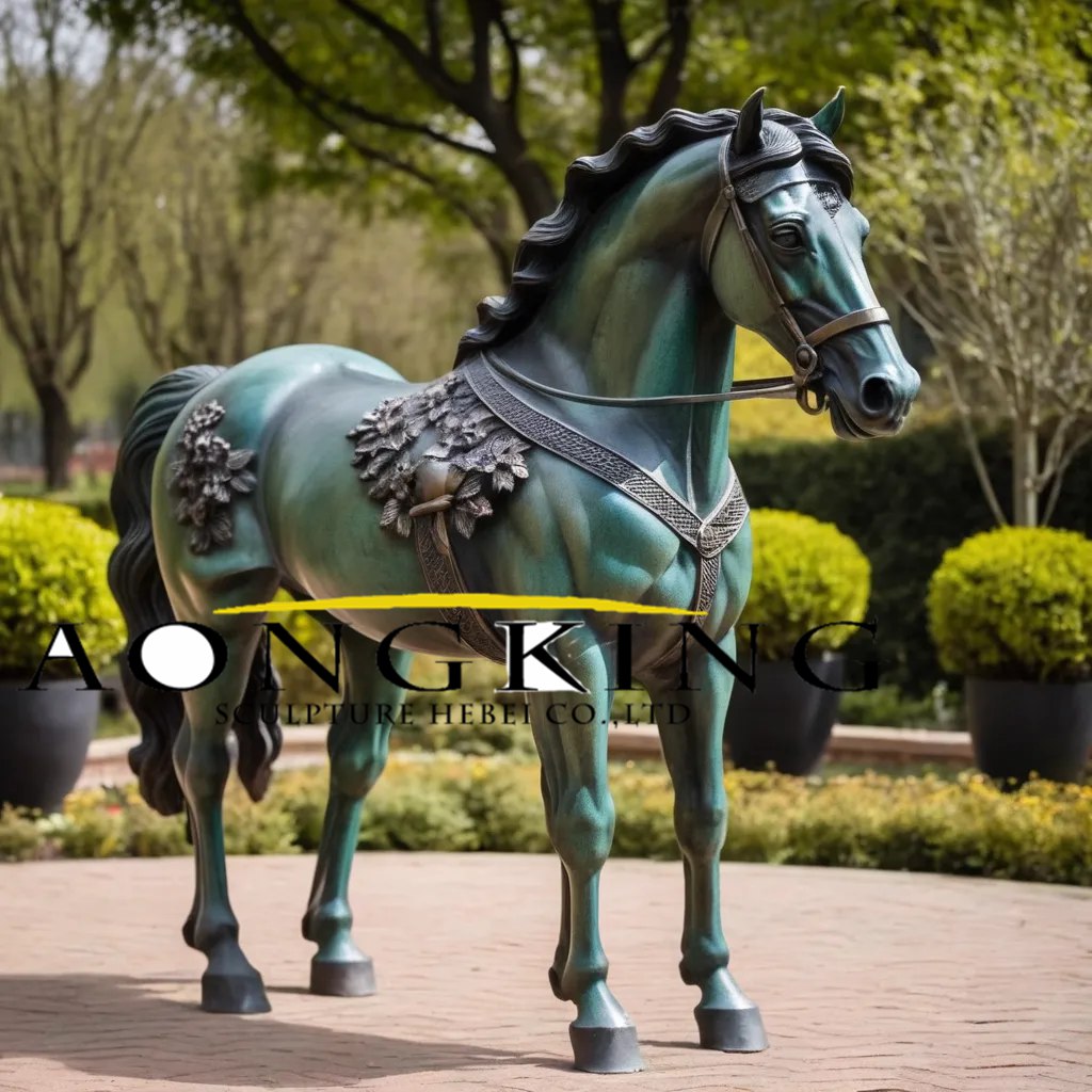 Bronze Magnificent Striking Life Size Horse Model