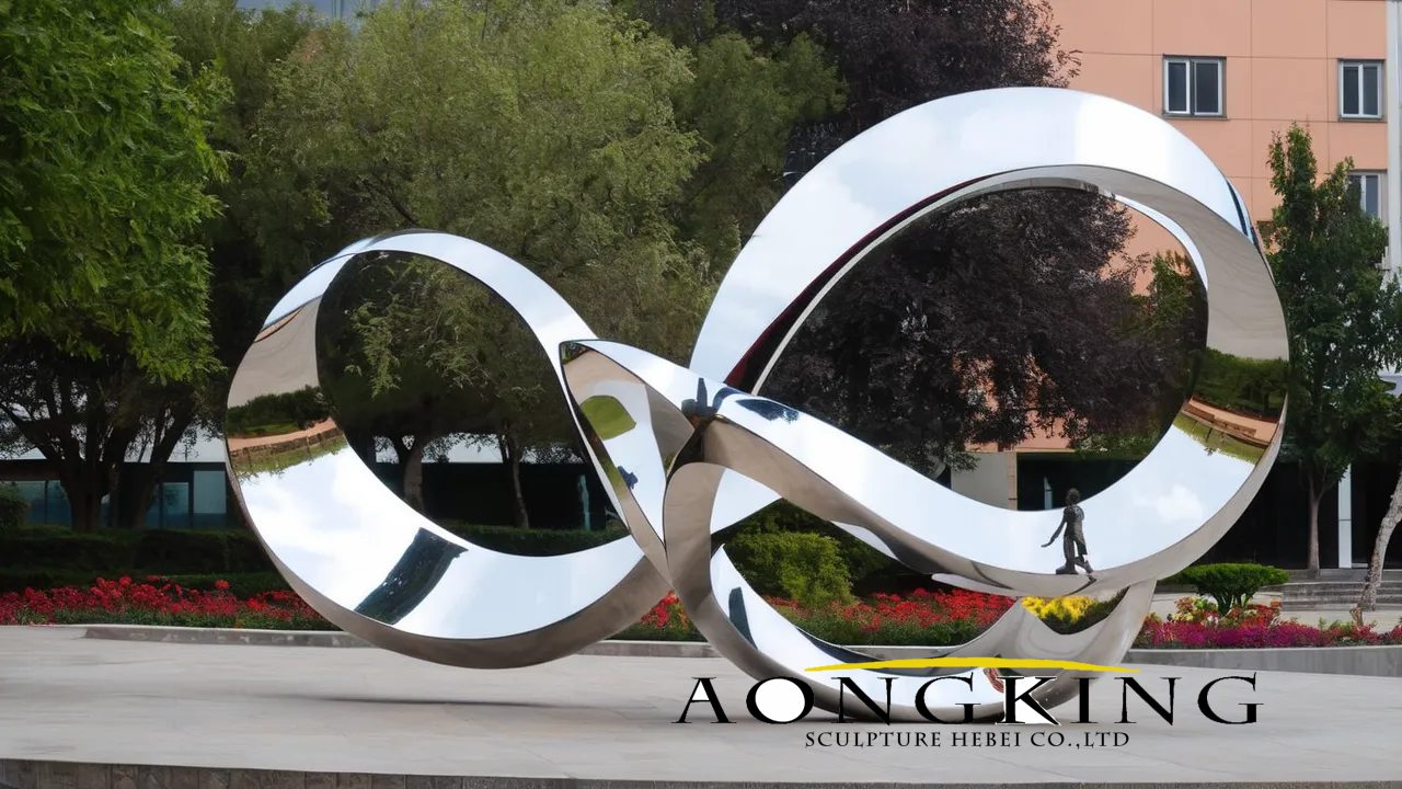 Decorative butterfly knot metal art garden stainless steel sculpture