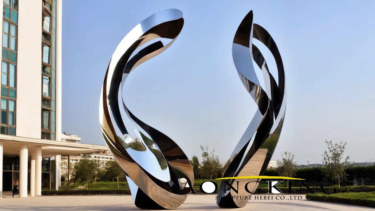 Innovative Stainless Steel 'Two Burly Arms' Sculpture Decor
