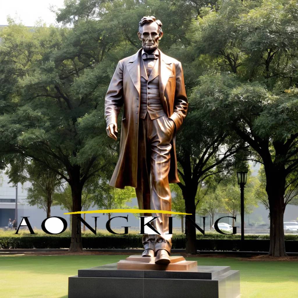 Bronze Classic Famous Figure American President Abraham Lincoln