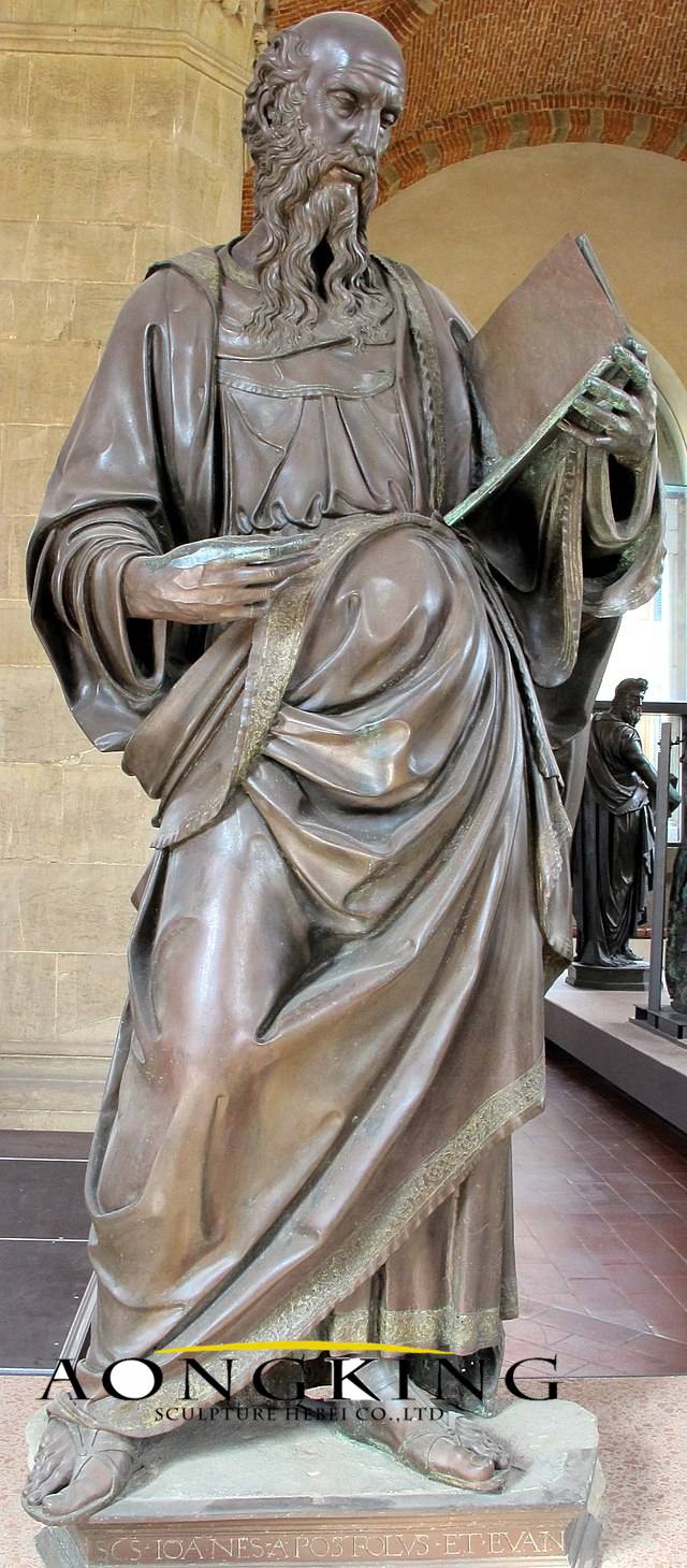 Religious Art Biblical Figure Bronze Saint John the Evangelist statue