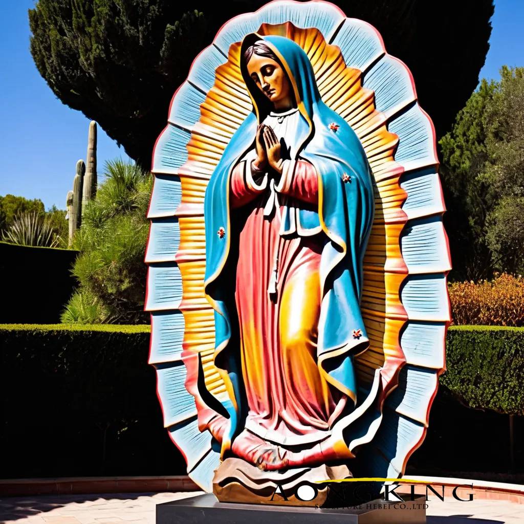 Alfresco Sacred Casting Virgen de Guadalupe Statue for sale
