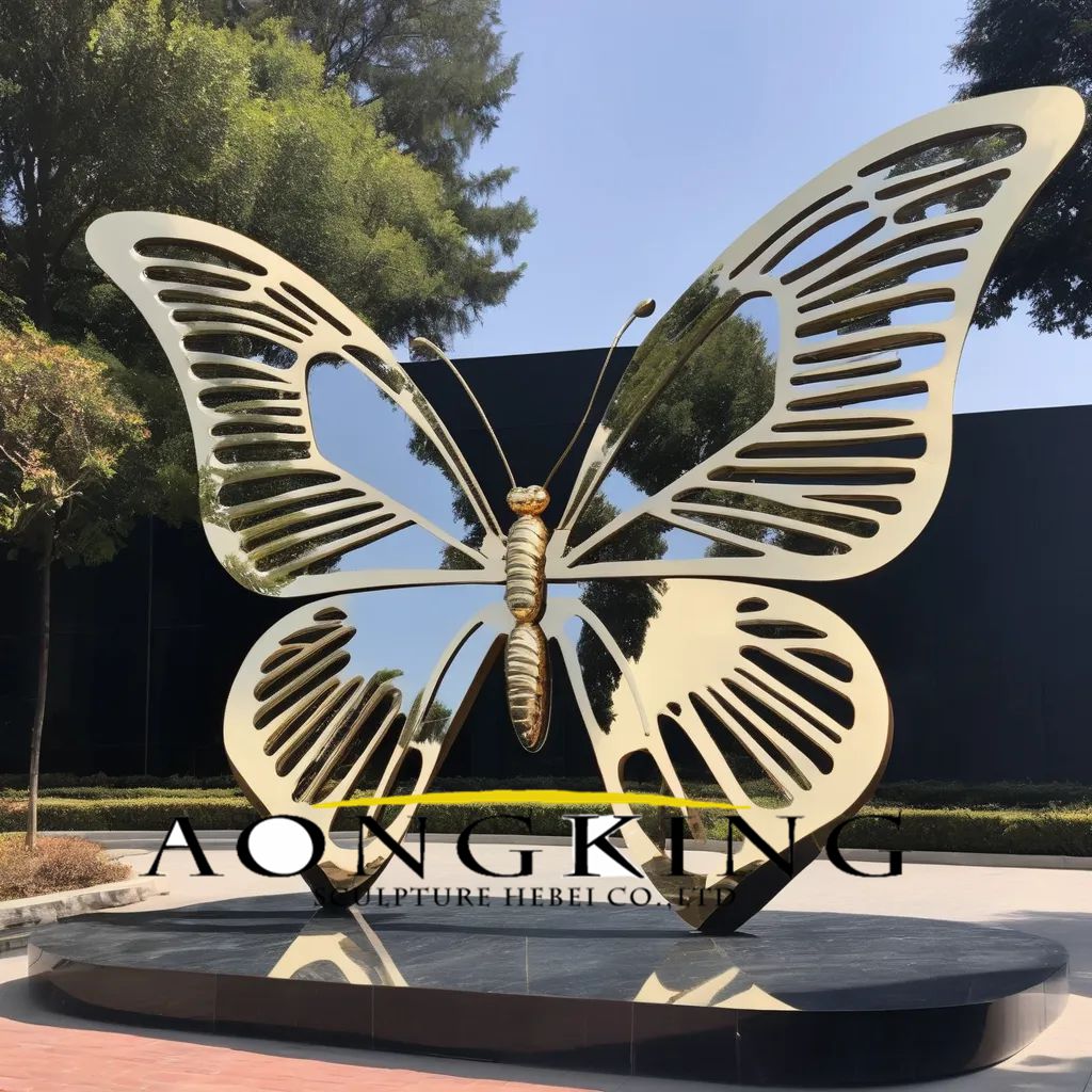 sculpture making stainless steel butterfly sculpture