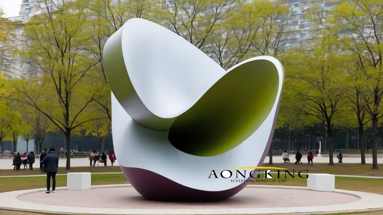 landscaping near me city of art irregular boulder with smooth-cut facets stainless steel sculpture