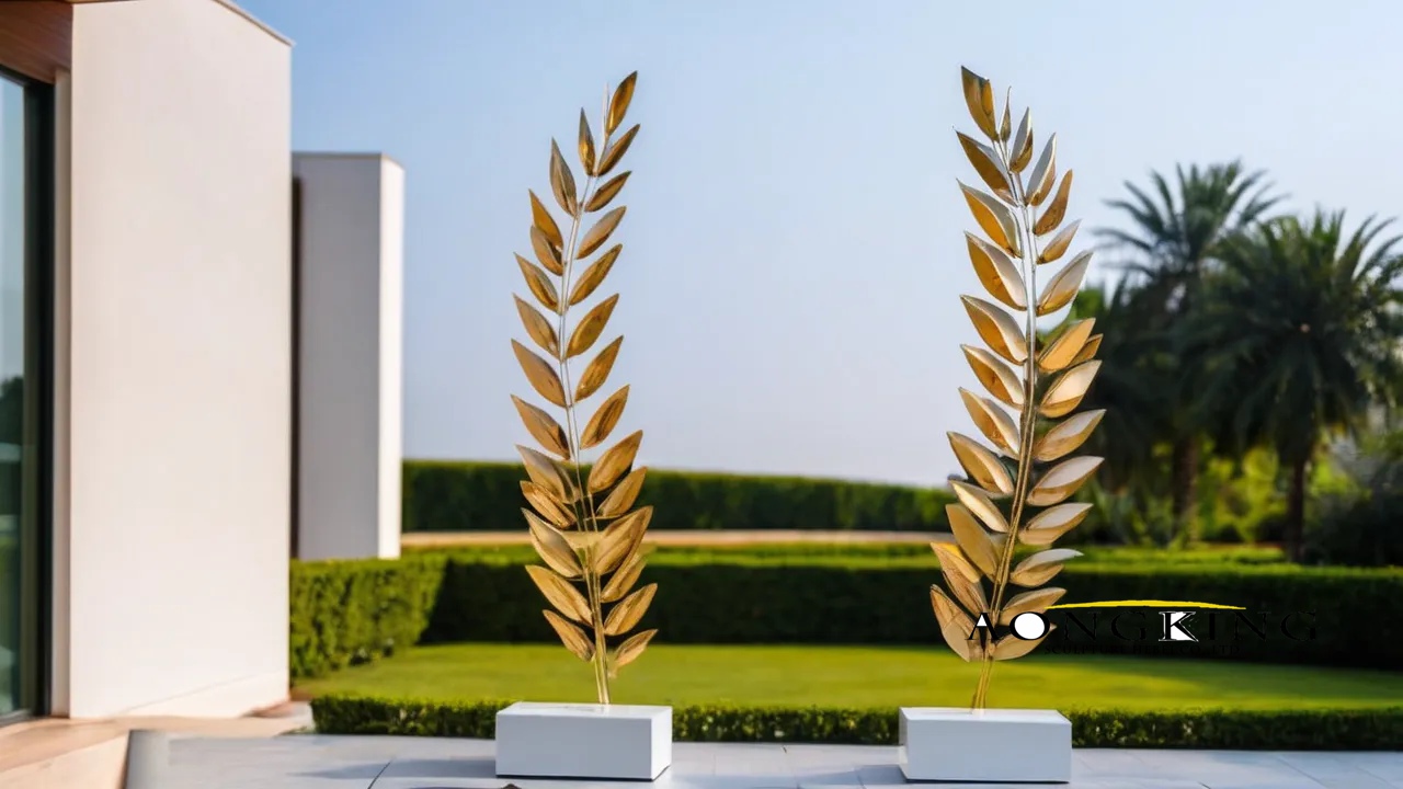 Agricultural Harvest pastoral gleaming wheat metal landscape plants stainless steel